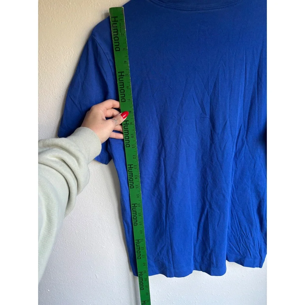 Nike Mens The Nike Tee Futura Embroidered Logo Royal Blue Cotton T-Shirt Medium